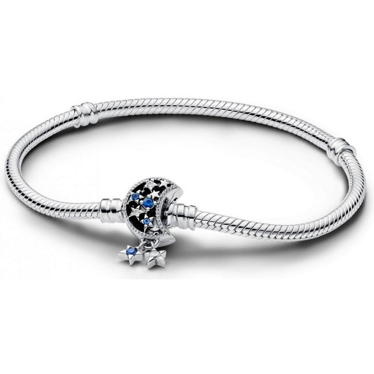 PANDORA Moments Snake Chain Bracelet, Crescent Moon Clasp