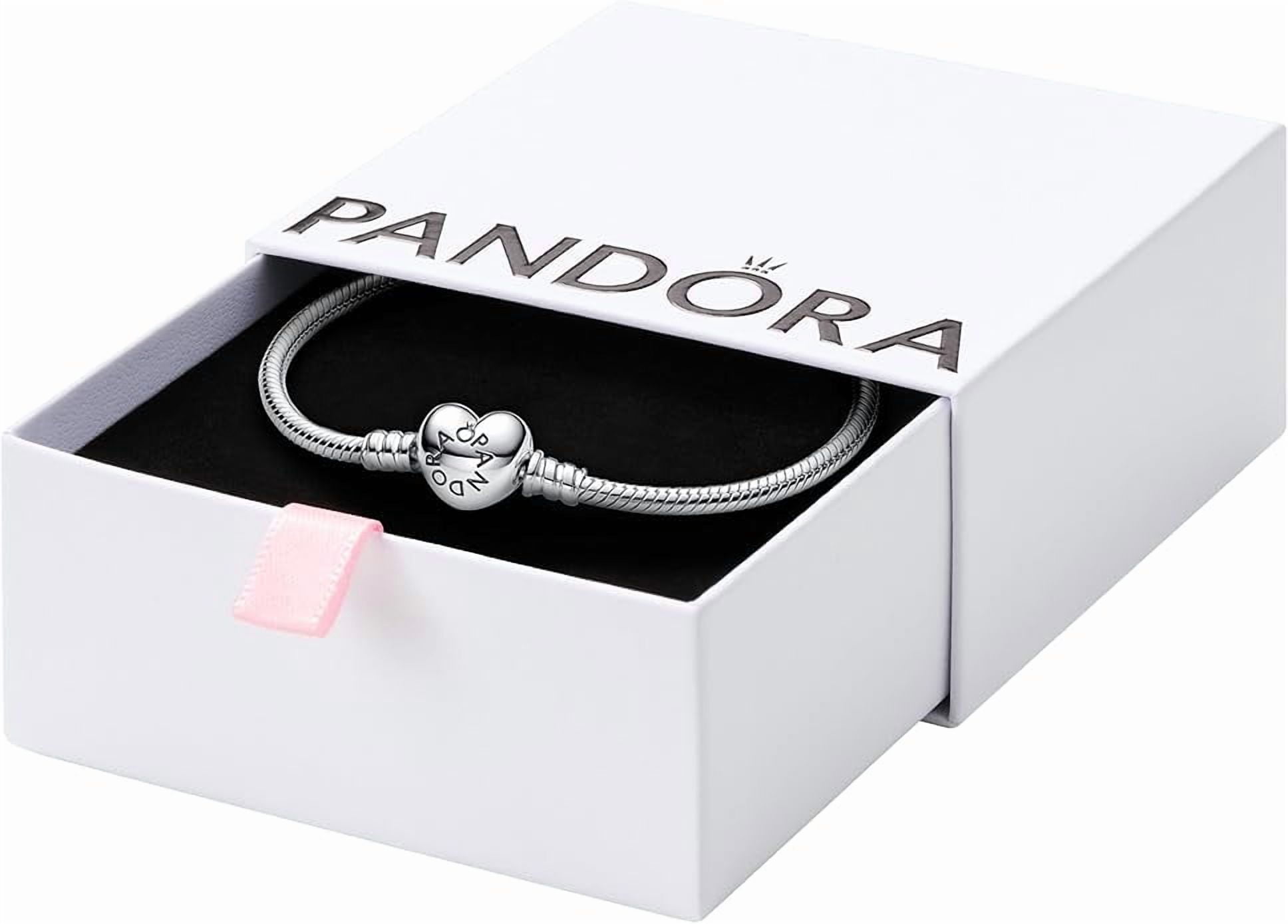 PANDORA チャーム付きブレスレット Authentic Pandora Jewelry: Sterling Silver Snake Chain Charm