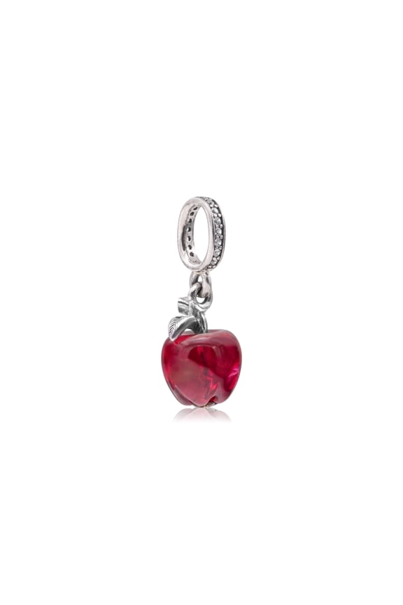 Murano Glass Red Apple Dangle Charm