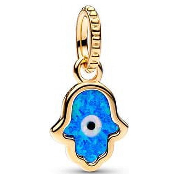 Pandora Opalescent Blue Hamsa Hand Dangle Charm