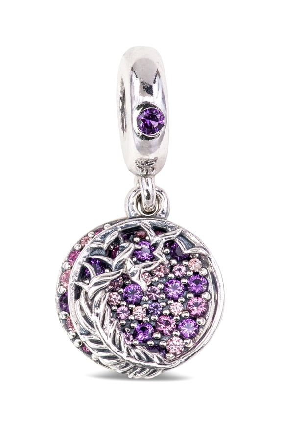 Pave Feather Dangle Charm
