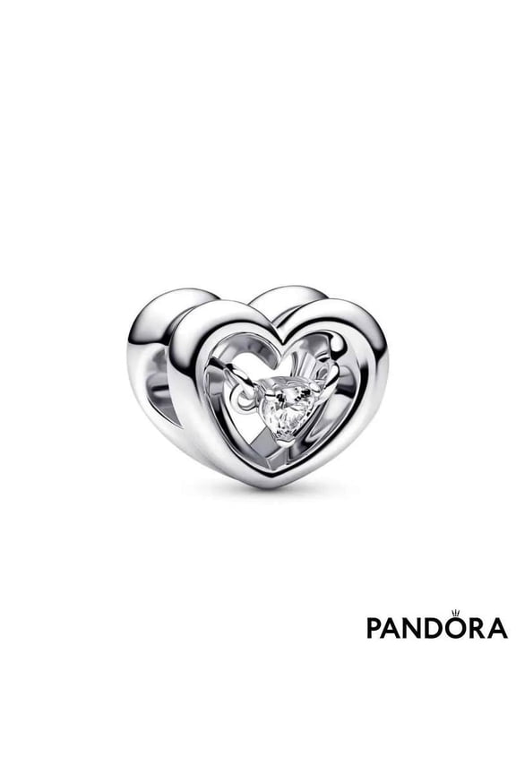 Radiant Heart & Floating Stone Charm