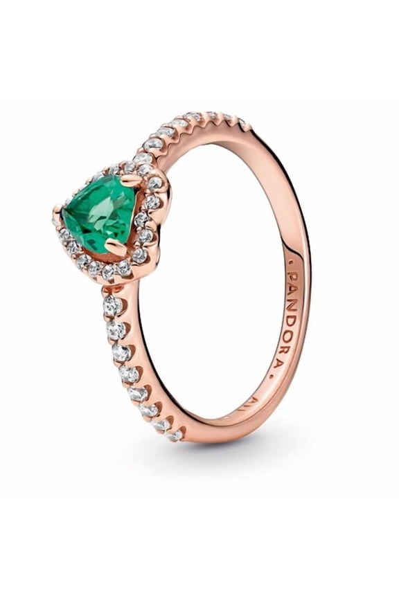 Sparkling Elevated Heart Ring