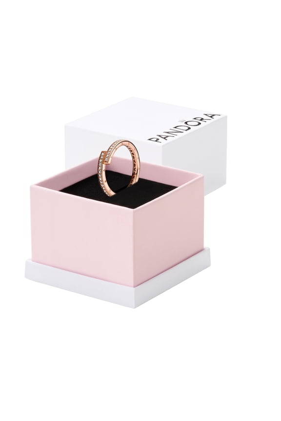 Rose Sparkling Overlapping Ring