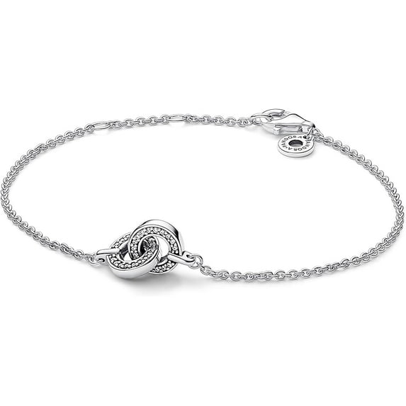 Pandora Signature Intertwined Pave Chain Bracelet