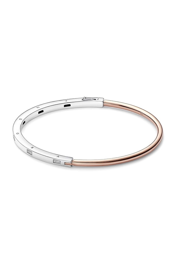 Signature Two-tone I-D Pave Bangle