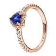 thumbnail image 1 of Pandora Sparkling Blue Elevated Heart Ring, 1 of 2