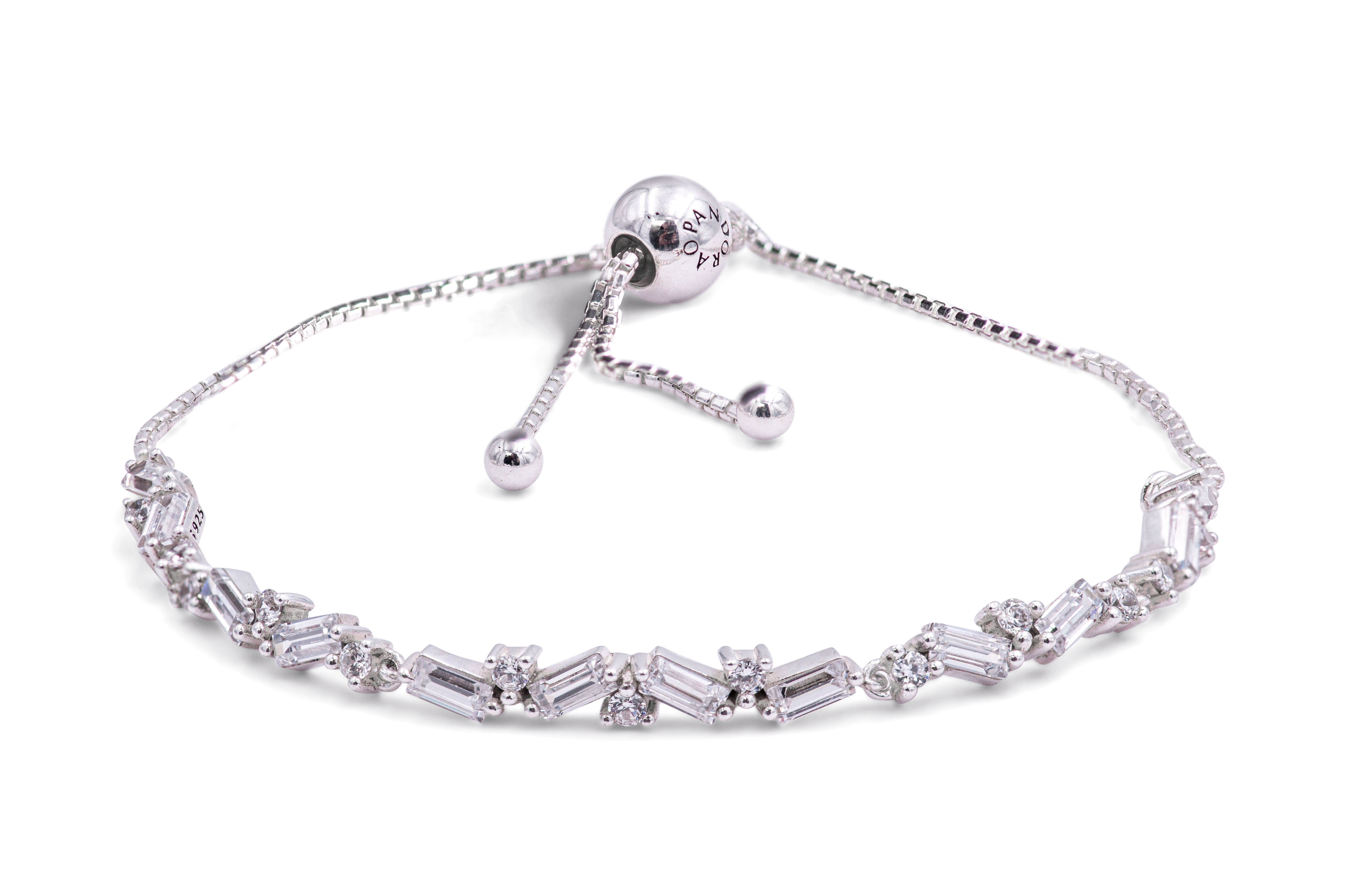 Pandora Sparkling Ice Cube Slider Tennis Bracelet