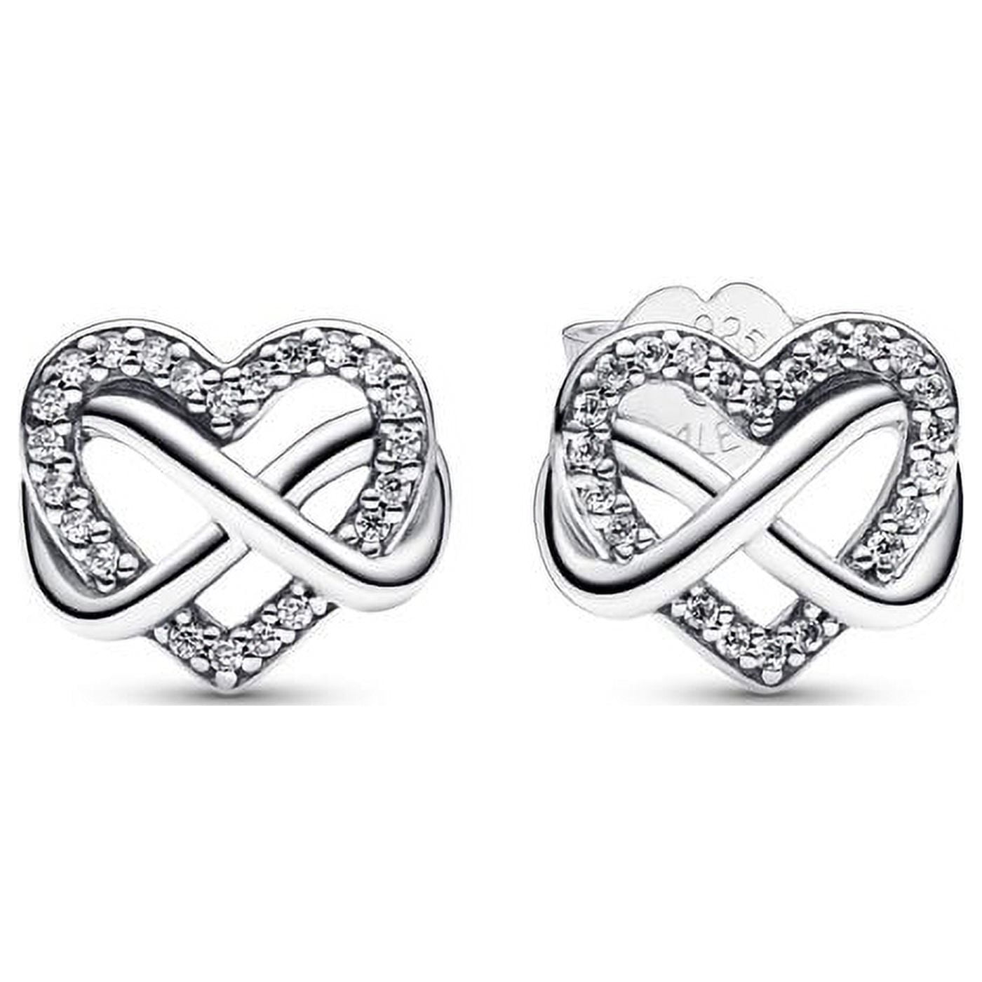 Pandora Sparkling Infinity Heart Stud Earrings Jordan Ubuy
