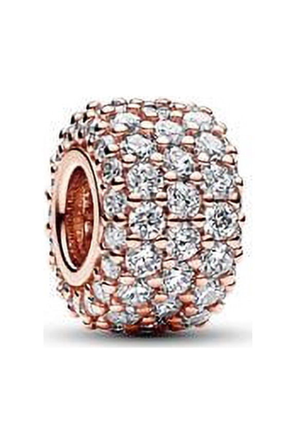 Sparkling Pave Triple-row Charm
