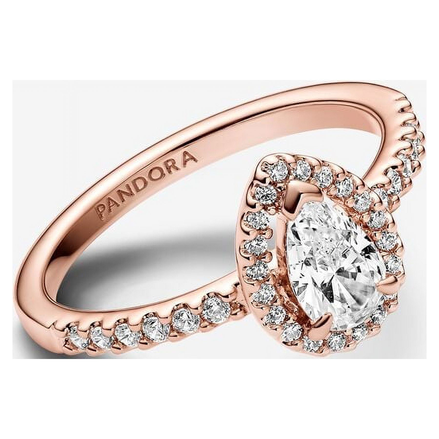 Pandora Sparkling Pear Halo Ring