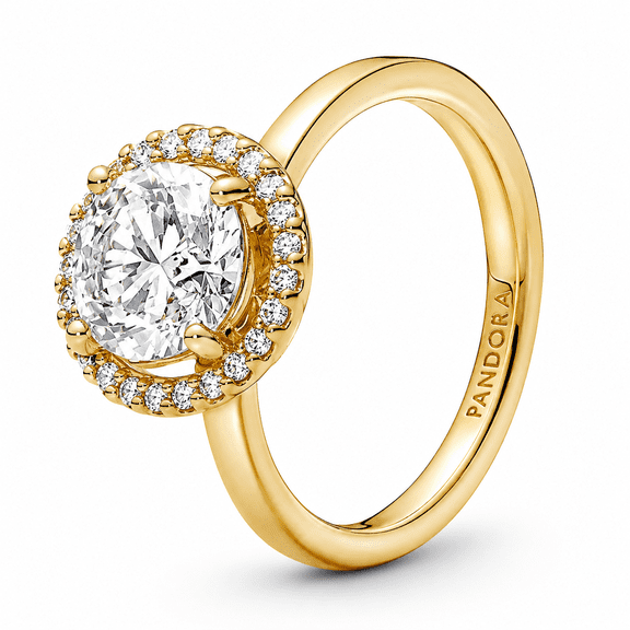 Pandora Sparkling Round Halo Ring