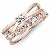 Pandora Sparkling Triple Band Ring