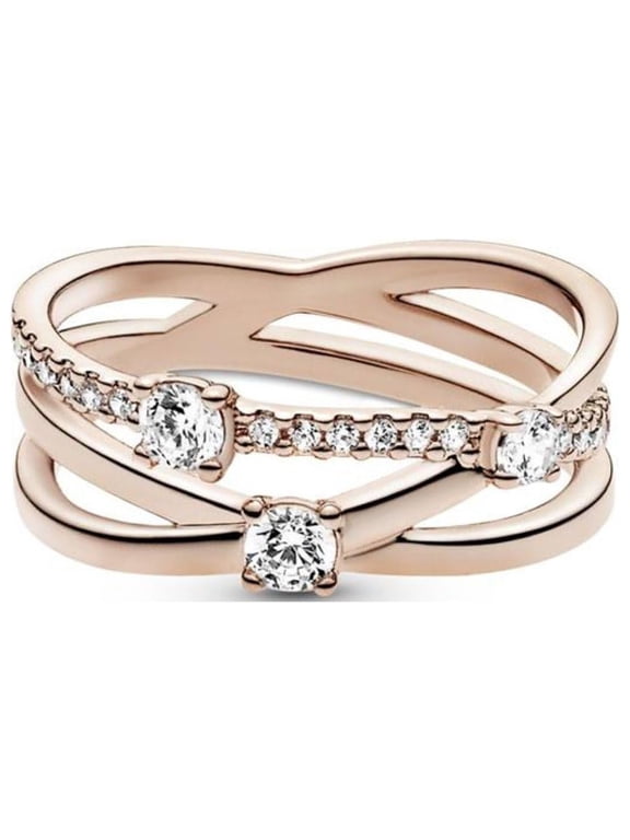 Sparkling Triple Band Ring
