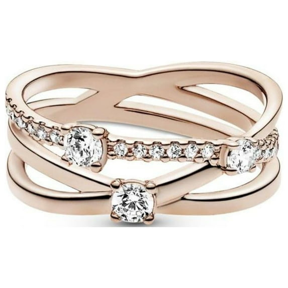 Pandora Sparkling Triple Band Ring