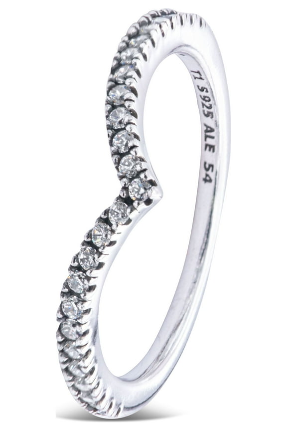 Sparkling Wishbone Ring