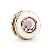 Pandora White Circle Clip Charm