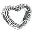 thumbnail image 1 of Pandora Women's Sterling Silver Beaded Open Heart Charm, 1 of 2