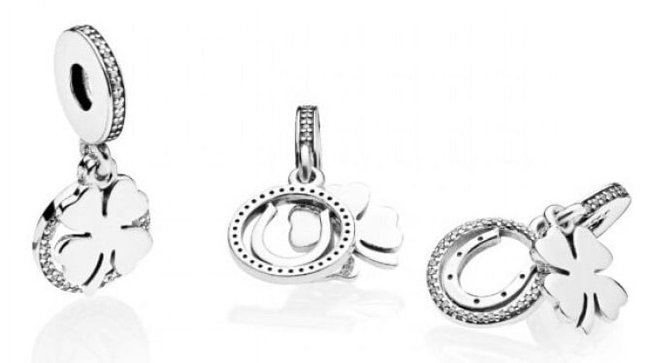 Pandora Women's Sterling Silver Gemstone Clover Lucky Day Pendant Charm
