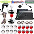 Pandora box kit with saga EX 8000 in 1 game board Joysticks silver LED