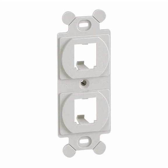 Panduit 106 Module Frame,Mini Com,2 Port,Ivory CF1062EIY