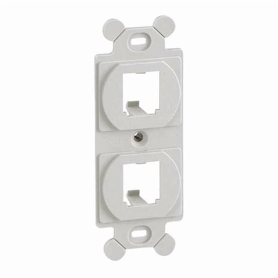 Panduit 106 Module Frame,Mini Com,2 Port,Off Wht CF1062IWY