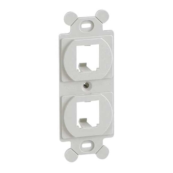 Panduit 106 Module Frame,Mini Com,2 Port,Off Wht CF1062IWY