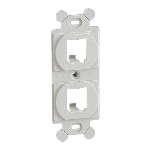 Panduit 106 Module Frame,Mini Com,2 Port,Off Wht CF1062IWY