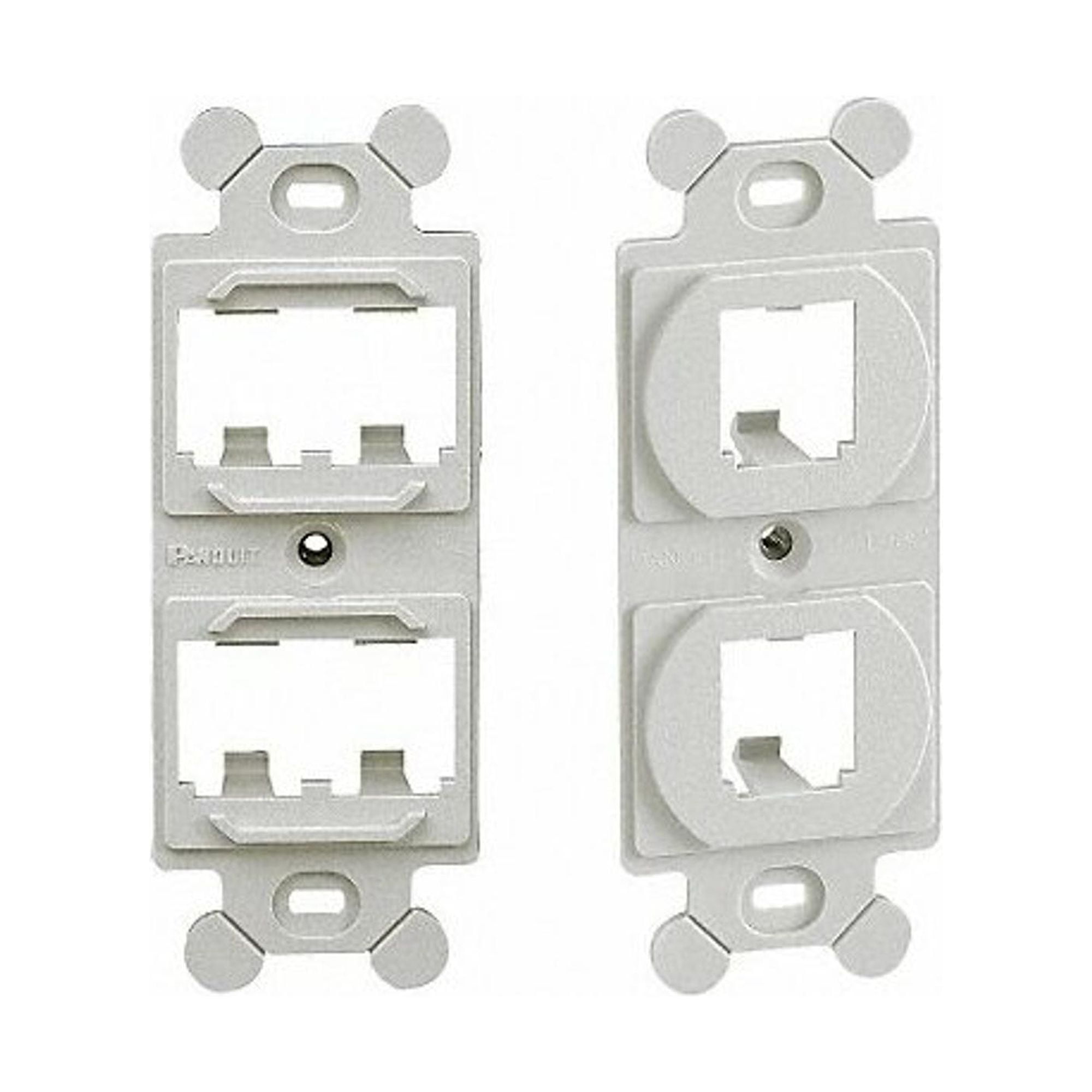 Panduit 106 Module Frame,Mini Com,4 Port,Ivory CF1064EIY - Walmart.com