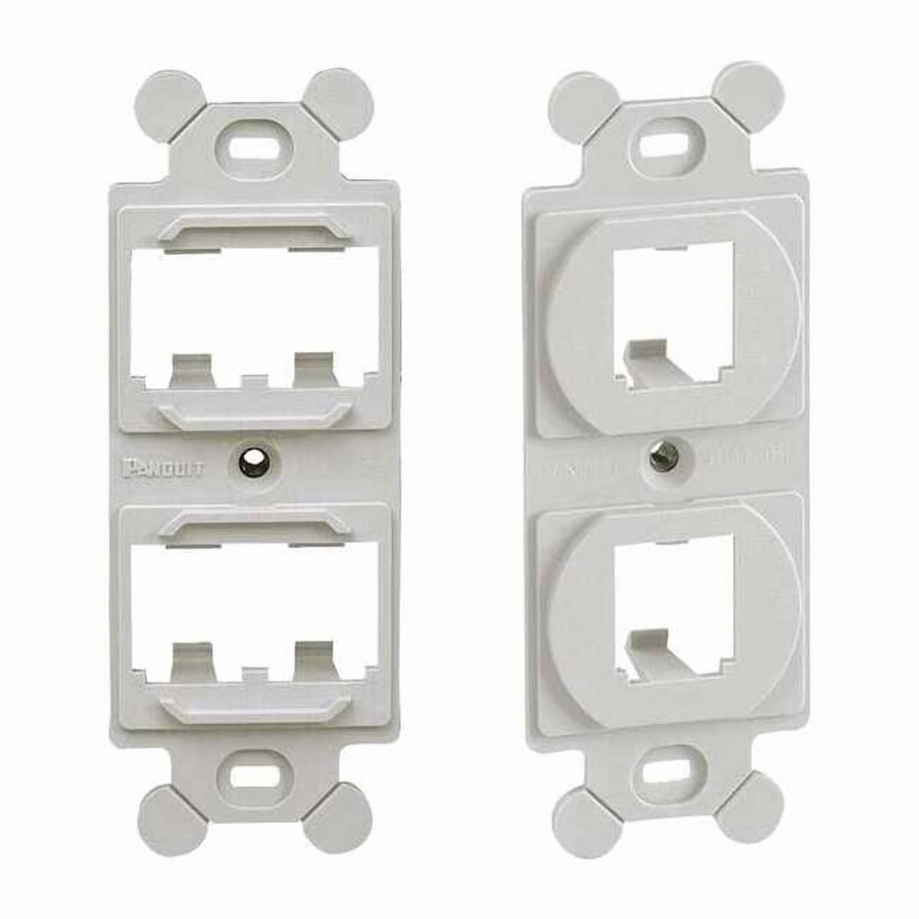 Panduit 106 Module Frame,Mini Com,4 Port,Off Wht CF1064IWY - Walmart.com