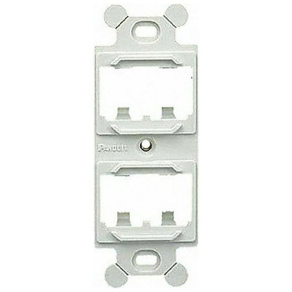 Panduit 106 Module Frame,Mini Com,4 Port,White CF1064WHY