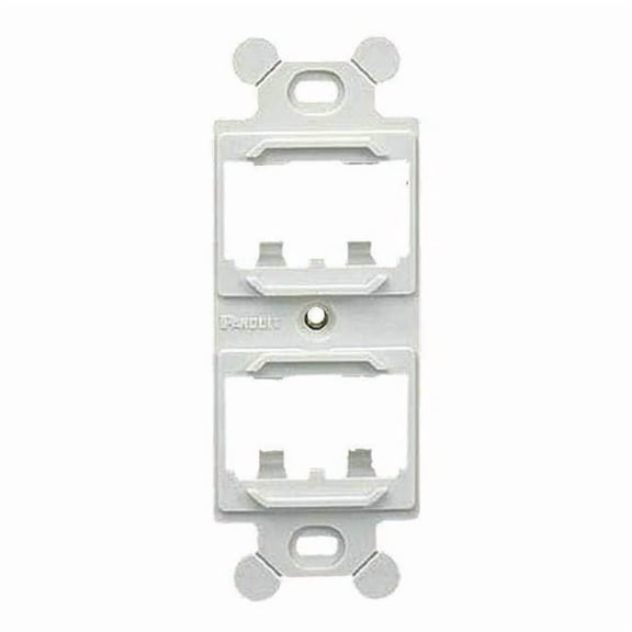 Panduit 106 Module Frame,Mini Com,4 Port,White CF1064WHY