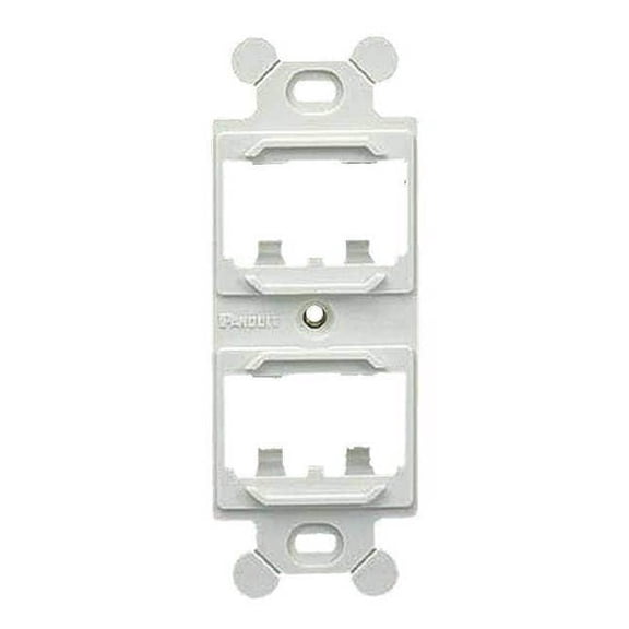 Panduit 106 Module Frame,Mini Com,4 Port,White CF1064WHY