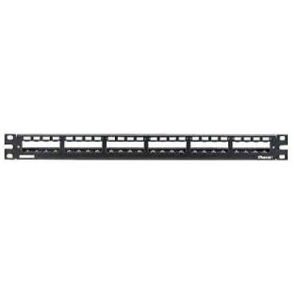 Panduit 24-Port All Metal Modular Patch Panel with Strain Relief Bar, 1 RU