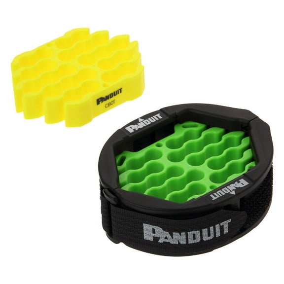 Panduit CBOT24K Cable Organizing Kit, Tool Kit Includes: Jacket Cover, Hook and Loop Fastener, Green Cable Organizing Insert, Yellow Cable Organizing Insert CA2