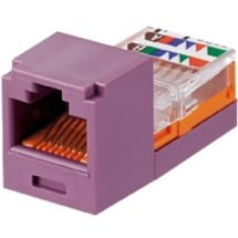 Panduit CJ588VL Mini-Com Cat5e Jack Module, Violet