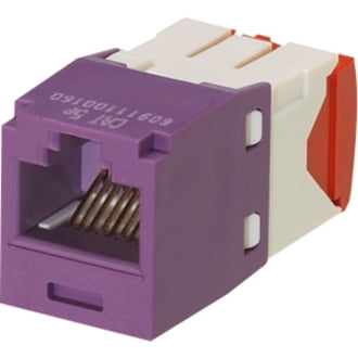 Panduit CJ5E88TGVL Mini-Com Cat5e TX-5e Modular Jack, Violet