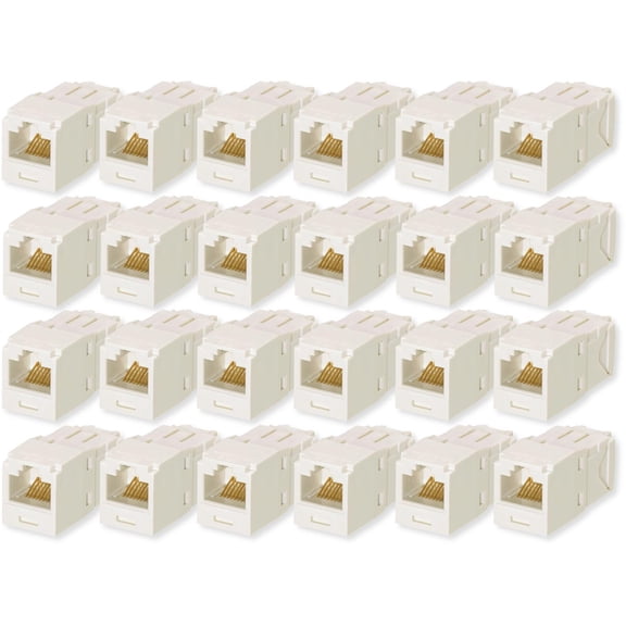 Panduit CJ688TGIW Mini-Com TX6 PLUS UTP RJ45 TG Jack Modules (Pack of 24), Off White, TG Style, Toolless, RJ45 Ethernet High Performance Network Module, T568A/T568B Wiring