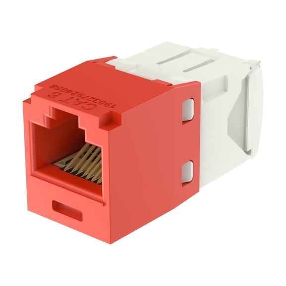 Panduit CJ688TGRD Mini-Com TX6 Plus Giga-Channel Cat6 Jack, Red, Box of 50