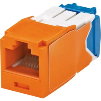 Panduit CJ6X88TGOR-24 Mini-Com TX6A Cat6a Jack Module, Orange, 24-Pack
