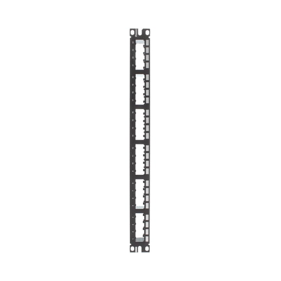 Panduit CPP24FMWBLY 24-Port Flat Flush-Mount Patch Panel, Black CA2