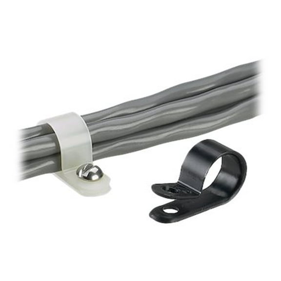 Panduit Cable Clamp,Screw-On,Screw,Natural,PK100 CCS25-S8-C