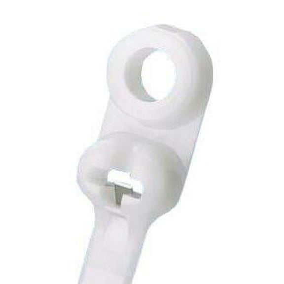 Cable Tie, 15-1/2 in L, 4 in Max Bundle Dia., Natural, Nylon 6/6, 120 lb Strength, 50 PK