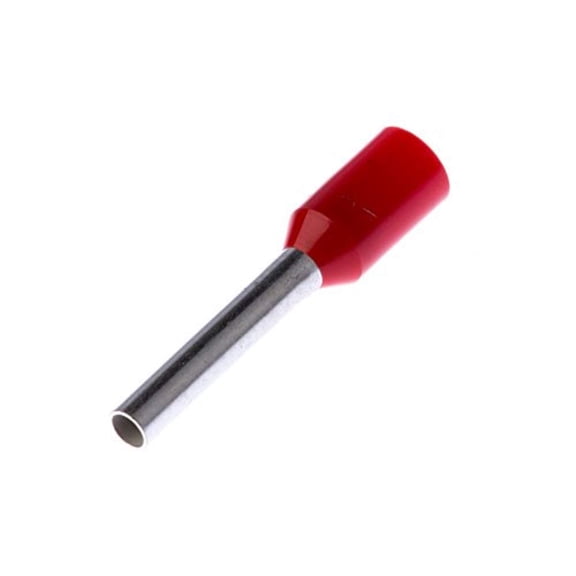Panduit FSD77-12-D Insulated Ferrule, Single Wire, 18 AWG (1.0mm²), 0.47-Inch Pin Length, Red DIN End Sleeve (500-Pack) CA2