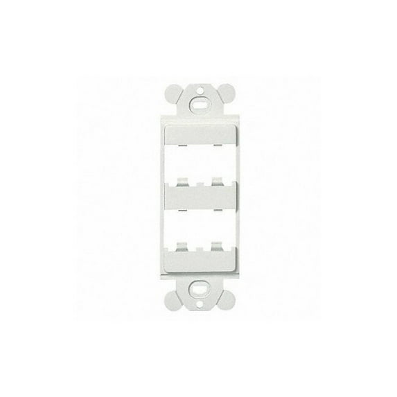 Panduit GFCI Module Frame,Mini Com,4 Port,White CFG4WH