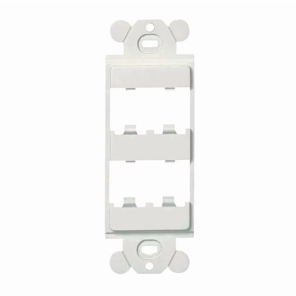 Panduit GFCI Module Frame,Mini Com,4 Port,White CFG4WH