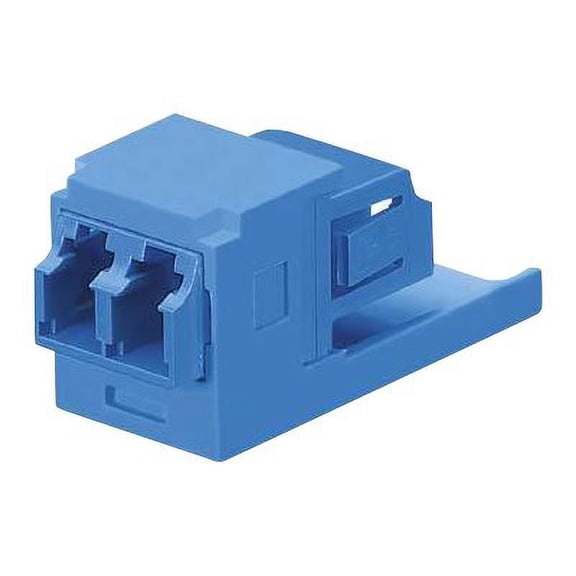 Panduit MINI-COM - Modular insert - LC SM X 2 - blue, electric ivory