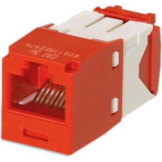 Panduit MINI-COM TX-5e - Modular insert - red - 1 port