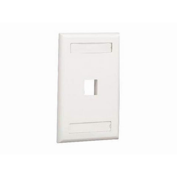Panduit NK1FIWY Netkey 1-Port Gang Flush Mount Faceplate with Label
