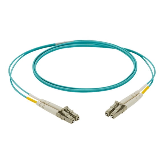 Panduit NetKey - Patch cable - LC multi-mode (M) to LC multi-mode (M) - 2 m - fiber optic - duplex - 50 / 125 micron - OM3 - halogen-free - aqua